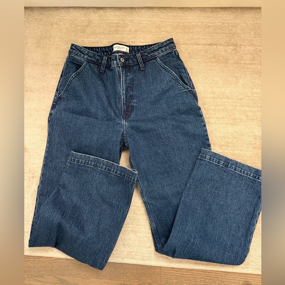 Abercrombie & Fitch Women's High Rise Jeans - Dark Blue - Picture 13 of 13